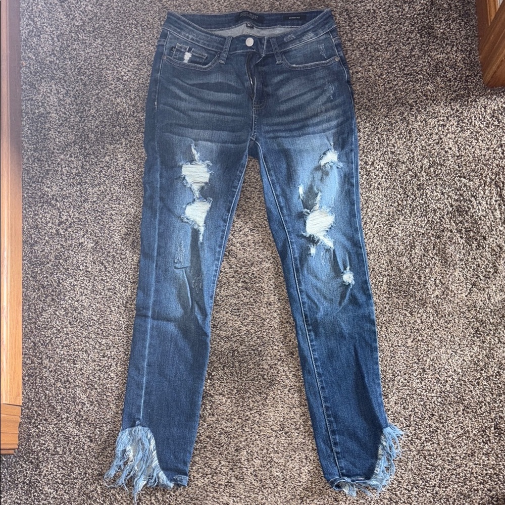 Judy Blue Distressed Blue Jeans for Women
